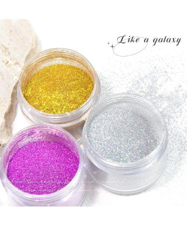 NewBang Body Glitter Spray Set - Silver, Gold, Pink Shimmer Highlighter Loose Powder - for Body, Face, Hair, Clothes, Nails - Includes Empty Spray Bottle - Buy Online on GoSupps.com