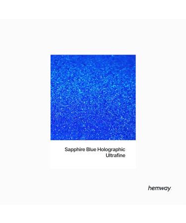 Hemway Blue Sapphire Holographic Glitter 100g - Cosmetic Safe Ultrafine Glitter 1/128 (.008) | Perfect for Crafts Nail Art & More - Buy Online on GoSupps.com