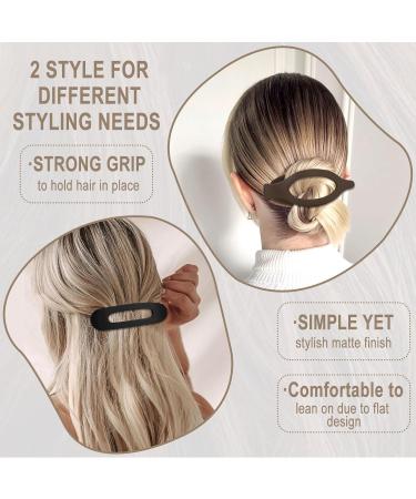 6 Pcs Flat Hair Clips French Concord Hair Clip For Women 2 Styles Claw Clips For Thick Thin Hair Large Hair Clips (6 Pcs) - Buy Online on GoSupps.com