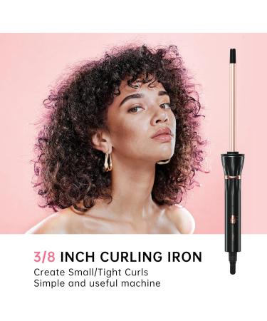 HIRAY 3/8 Inch Curling Iron - 9mm Tiny Curling Wand Ceramic Barrel Adjustable Temperature Fast Heating for Short & Long Hair | Best International Shipping - Buy Online on GoSupps.com