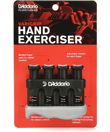 D'Addario Varigrip Hand Exerciser - Improve Dexterity and Strength in Fingers, Hands, and Forearms - Adjustable Tension, Callus Development, Comfortable Conditioning - Varigrip Only - Buy Online on GoSupps.com