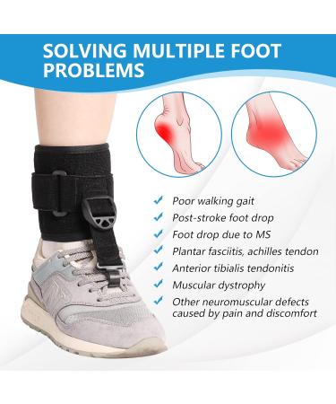 Joingood AFO Foot Drop Brace for Walking - Adjustable Soft Foot Up Brace for Achilles Tendon - Stroke Ankle Foot Orthosis for Improved Walking Gait (L/XL) - Buy Online on GoSupps.com