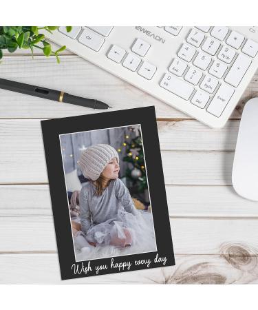 Pack of 25 Acid-Free Black Pre-Cut 5x7 Picture Mats for 4x6 Photo - White Core Bevel Cut Frame - 25-Pack Black Mats - Buy Online on GoSupps.com