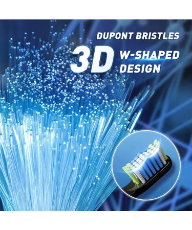 Sonic Electric Toothbrush for Adults | Rechargeable with 10 Brush Heads & Holder | 40000 VPM, 3 Modes | Fast 2 Hr Charge | Lasts 35 Days - Buy Online on GoSupps.com