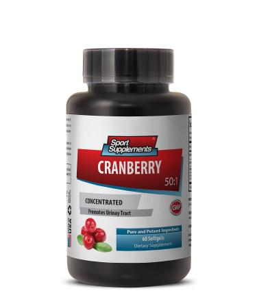 Cranberry Supplement - Cranberry Concentrated 252Mg with Vitamins C and E - Heart Health - 1 Bottle 60 softgels