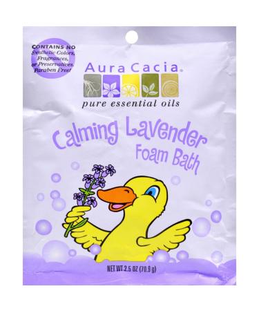 Aura Cacia Calming Foam Bath Lavender Essentials Oil 2.50 oz (Pack of 6)