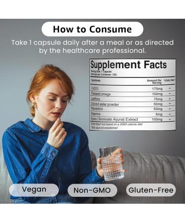 Pure Nutrition Bio Coenzyme Q10-175mg | 120 Veg Caps | CoQ10 with Bioperine & Arjuna Extract | Nutrient-Rich Botanicals for Daily Wellness | Non-GMO 120 Count (Pack of 1) - Buy Online on GoSupps.com