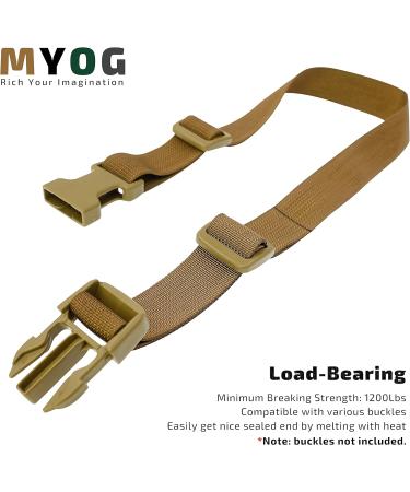 GM CLIMBING Nylon Webbing Flat MilSpecs MIL-W-17337 1200Lbs Black 1x30Ft - for Tactical Gear, Backpack Straps, Slings - Buy Online on GoSupps.com