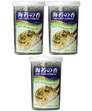 JFC - Nori Komi Furikake (Rice Seasoning) 1.7 Ounce Jar (pack of 3) 1.7 Ounce (Pack of 3)