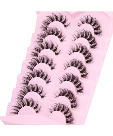 Shop Ruairie 16MM Faux Mink False Lashes - Natural Look Wispy Cat Eye Fake Eyelashes (7 Pairs) - Ideal for International Shipping - Buy Online on GoSupps.com