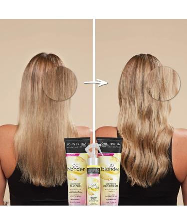 Go Blonder Lightening Shampoo for Blonde Color-Treated Hair - Paraben, Phthalate, Silicone, and Ammonia Free - Cruelty Free, Vegan Friendly - 8.3 oz - Buy Online on GoSupps.com