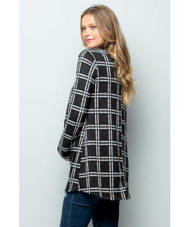 Bump Maternity Knit Sweater - High Neck Shawl Collar Tunic Pullover Top (L Grey/Black) - Buy Online on GoSupps.com
