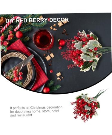 ABOOFAN 10pcs Simulated Christmas Berries Artificial Holly Berry Branch Artificial Pine Branches Christmas Berry Artificial Berries Pick Christmas Red Berry Pick Household Plastic Bouquet - Buy Online on GoSupps.com