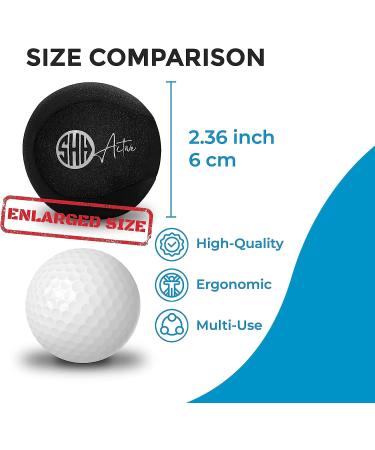 Large Gel Stress Ball for Anxiety Relief - Crow Black (Soft/Medium/Hard) - Hand Therapy, Arthritis, Grip Strengthener for Men and Women - Office & Work Rehab - Buy Online on GoSupps.com