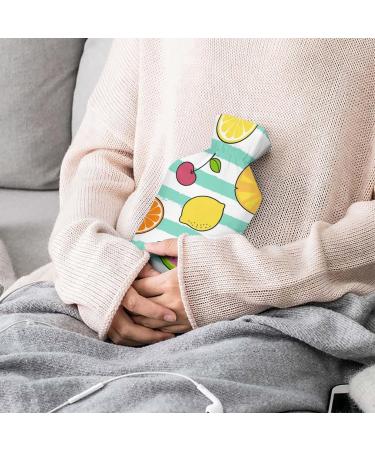 Fruit Hot Water Bottle with Plush Cover - Hand Warmer for Adults & Children | 26.5x15.3cm - International Shipping Available - Buy Online on GoSupps.com