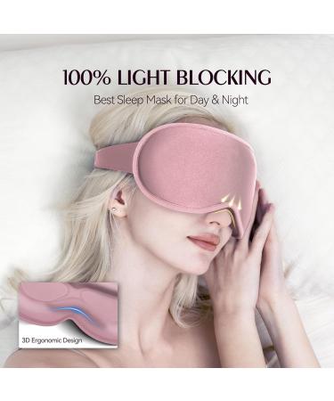 Weighted Sleep Mask 2 Pack | 3D Contoured Eye Masks for Travel & Meditation | Best Blackout Sleep Masks for Men & Women | Adjustable Memory Foam - Black & Pink - Buy Online on GoSupps.com