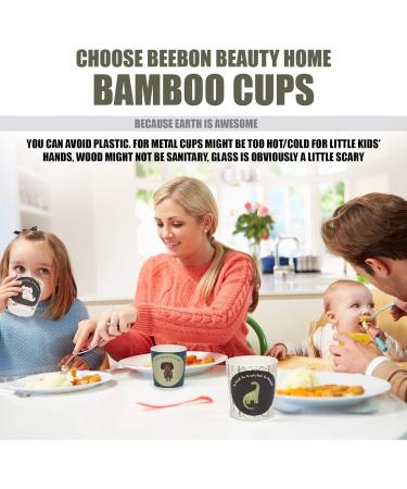 BeeBon Beauty Home Eco-Friendly Bamboo Kids Cups 8 Oz - Set of 4 - Buy Online on GoSupps.com