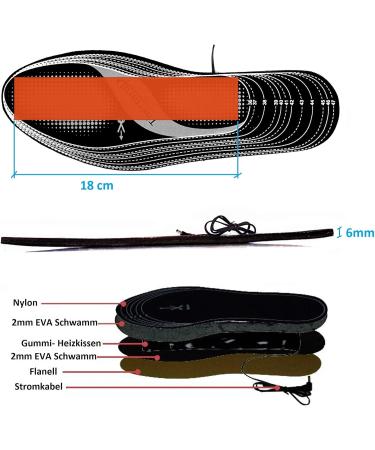 Heated Insoles Thermosoles - Adjustable Heat Settings Washable Size 36-47 (Cut to Size) | International Shipping Available - Buy Online on GoSupps.com
