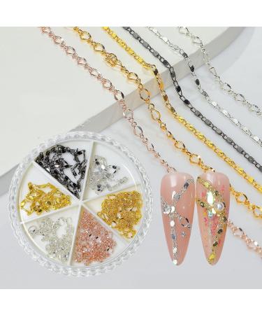 3D Nail Art Decoration Chains Metal Punk Accessory Nails Supply For Women DIY Manicure Tips Manicure Nail Tips 1 - Buy Online on GoSupps.com