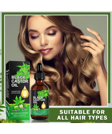 Organic Jamaican Black Castor Oil - Cold Pressed Unrefined for Hair Growth Face & Eyelashes | 60ml Glass Bottle - Buy Online on GoSupps.com