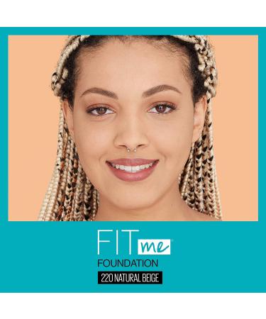 Maybelline Fit Me Matte + Poreless Liquid Foundation Natural Beige 1 fl oz - Oil-Free Formula - Pack of 1 - Buy Online on GoSupps.com