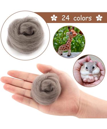 72pcs 7.6 oz Dark Colors Needle Felting Wool Roving Yarn for DIY Craft - Nature Fibre Hand Spinning Supplies - 3g/Pack Wool Felting Materials - Buy Online on GoSupps.com