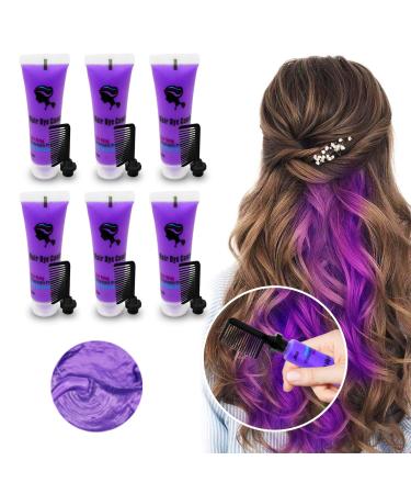 Purple Temporary Hair Color Dye for Dark&Light Hair Dye Washable Hair Dye Hair DIY Temporary Hair Dye Comb 90 ml for Kids