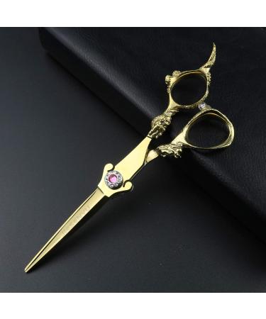 Gold-colored beauty salon scissors Perfect cuts Create fashion styling Hairdressing scissors Unique hairdressing tools (cutting scissors) - Buy Online on GoSupps.com