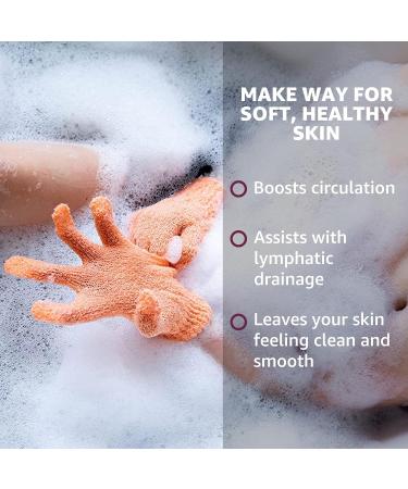 Cleanlogic Exfoliating Gloves - Reusable Body Exfoliator for Smooth, Clean Skin - Boost Circulation and Lymphatic Drainage - 3 Pairs - Buy Online on GoSupps.com