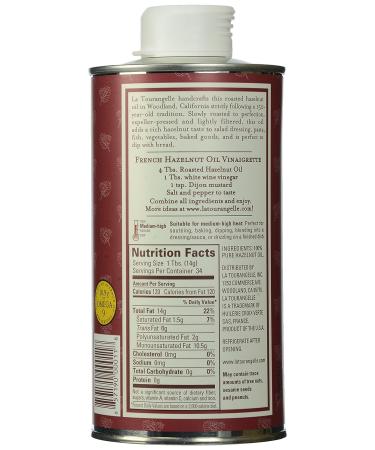 La Tourangelle Roasted Hazelnut Oil 16.9 oz - Premium Quality, Versatile Cooking Oil - Buy Online on GoSupps.com