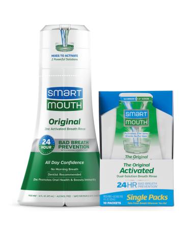 SmartMouth Original Activated Mouthwash & Single Packs, Travel Mouthwash, Fresh Mint