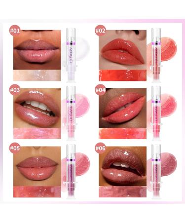 3 Colors Lip Plumping Booster Set - Natural Fuller Gloss Hydrating Lip Care Serum Glitter Finish (04+05+06 - Buy Online on GoSupps.com