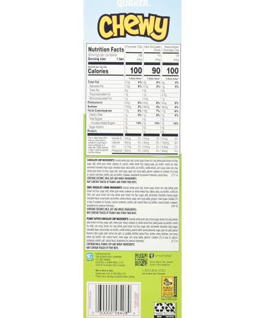 Quaker Chewy Granola Bars Variety Pack 60 Count 0.84 Oz Net Wt 50.7 oz bars 50.7 ounces (717581) - Buy Online on GoSupps.com