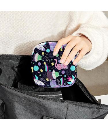 Buy Women's Cartoon Pilot Cat Pattern Storage Pocket Stillpad Keeper - Portable Period Kit Bag for Girls - Buy Online on GoSupps.com