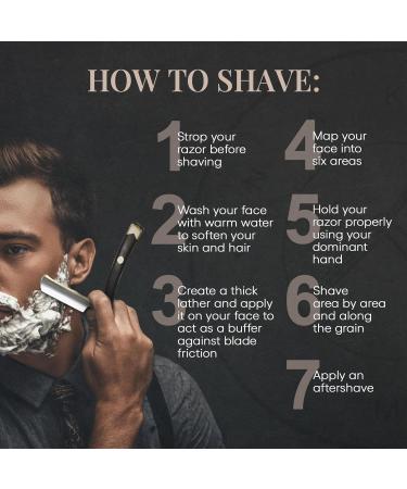 Gold Straight Razor Kit - Complete Shaving Set for Men | Stainless Steel Ebony Handle Brush & Soap | Perfect Gift Idea - Buy Online on GoSupps.com