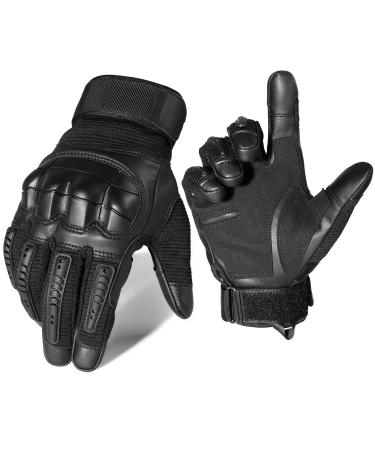 AXBXCX Touchscreen Motorcycle Tactical Gloves for Men for Airsoft Paintball Cycling Motorbike ATV Hiking Riding Work Outdoor Sport Men Gloves Black L Z Black Large