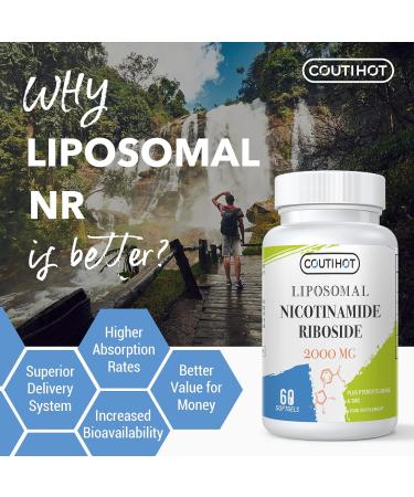 Coutihot Liposomal Nicotinamide Riboside TMG & Trans-Pterostilbene 2000MG Ultra Pure NR Supplet Highest bioavailability (60 Count) - Buy Online on GoSupps.com