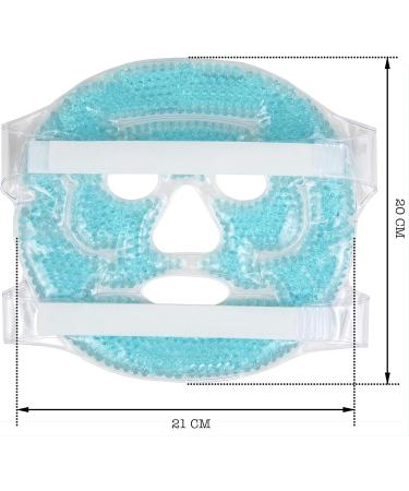 Cooling face mask & Eye Pads - Cool Gel Face Pack - Hot/Cold Therapy Sinusitis Treatment - Soothing Ice Relaxation Decongestant - Migraine | Inflammation | Puffy Eyes | Headache | Hangover | Dry Eyes Blue - Buy Online on GoSupps.com