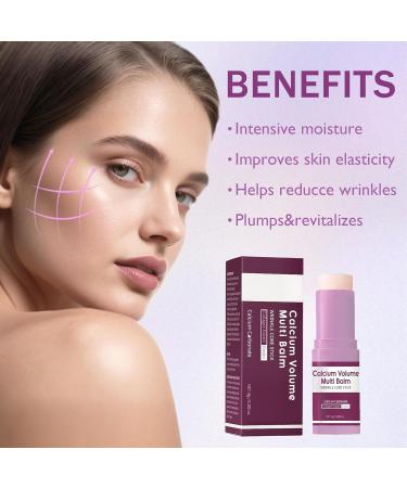 Calcium Multi Balm Calcium Volume Multi Balm Wrinkle Core Stick Collagen Moisturing Stick Anti-aging Hydrating Firming Skin Suitable for Eyes Neck Face 8g flesh color - Buy Online on GoSupps.com