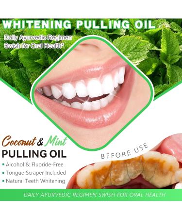 Organic Coconut Pulling Oil & Essential Oils Mouthwash - Fresh Breath Teeth Whitening & Gum Health (2 Pack - Buy Online on GoSupps.com