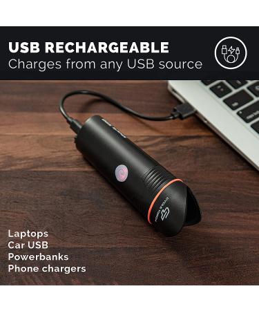 Shark 500 USB Rechargeable Bike Lights: Ultra Bright Front and Back Safety Lights for Night Riding - Mountain, Road, Kids & City Bicycles - Black Combo - Buy Online on GoSupps.com