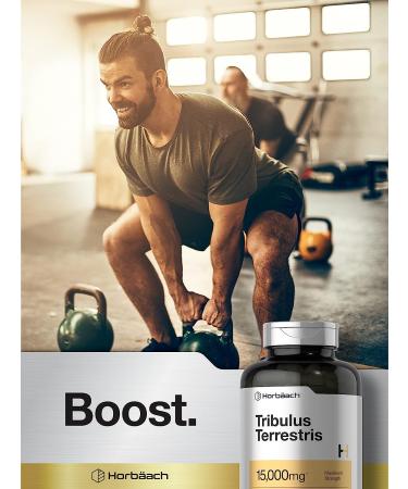 Tribulus Terrestris 15000mg for Men | 180 Capsules | Non-GMO, Gluten Free Extract by Horbaach - Buy Online on GoSupps.com