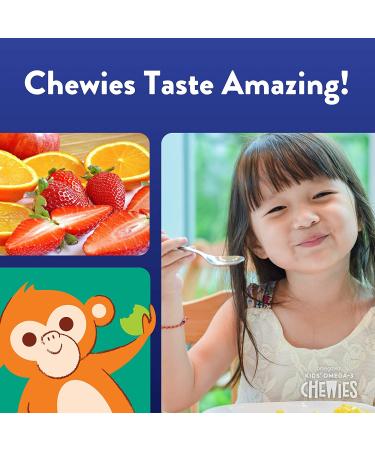 OmegaVia Kids Omega-3 Chewies - Strawberry Citrus Flavor, 45 Chewies - Buy Online on GoSupps.com