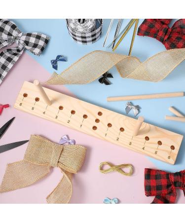 Wooden Bow Maker Tool with Bow Wire and Twist Tie - Perfect for Creating Ribbon Bows, Wreaths, Crafts, and Decorations - Buy Online on GoSupps.com
