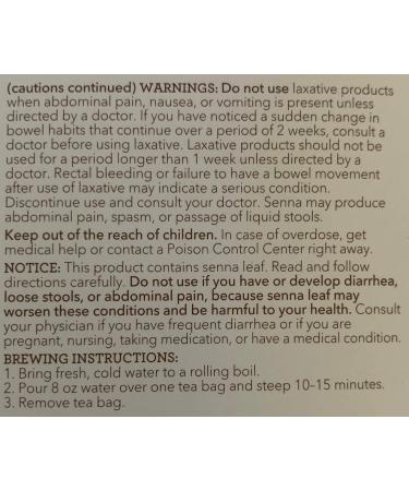 GreenWise Organic Laxative Herbal Supplement Tea Bags 16ct Box - Buy Online on GoSupps.com