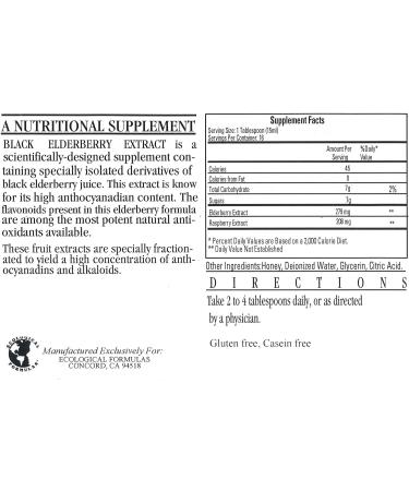 Black Elderberry Extract 8 Ounces - Buy Online on GoSupps.com