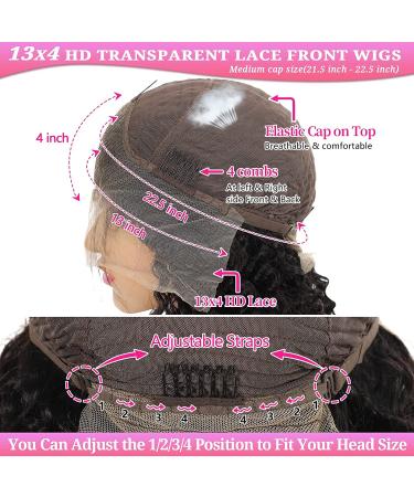 Short Curly Bob Human Hair Wig 12 Inch | HD Transparent Lace Front for Black Women | Glueless Deep Wave Bob Wig with Pre Plucked Natural Hairline and Baby Hair | 150% Density | Natural Black 12 Inch - Buy Online on GoSupps.com