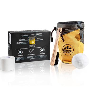Professional Climbing Box - Mustard Yellow with Chalkbag Chalkball Climbing Brush & Sportstape | International Shipping - Buy Online on GoSupps.com