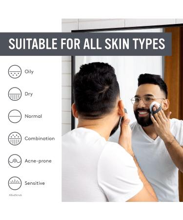 Sud Scrub Antimicrobial Silicone Face Scrubber for Sensitive Skin - Eco-Friendly Exfoliating Facial Cleansing Brush for Men & Women (Charcoal) - 1 Pack - Buy Online on GoSupps.com