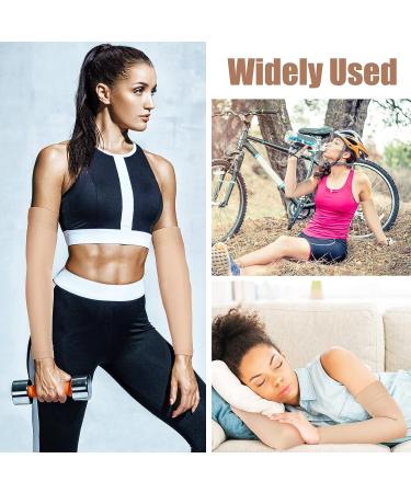 3 Pairs Lymphedema Compression Arm Sleeve 20-30mmHg Full Arm Support - Beige M Size - Buy Online on GoSupps.com